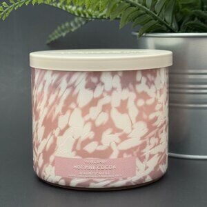 BBW Hot Pink Cocoa White Barn Bath & Body Works 3 Wick Candle